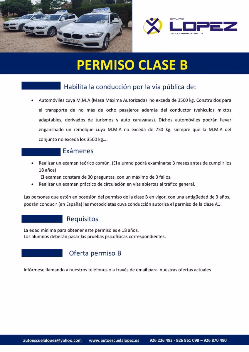 &iquest;C&oacute;mo es el examen te&oacute;rico del permiso B?