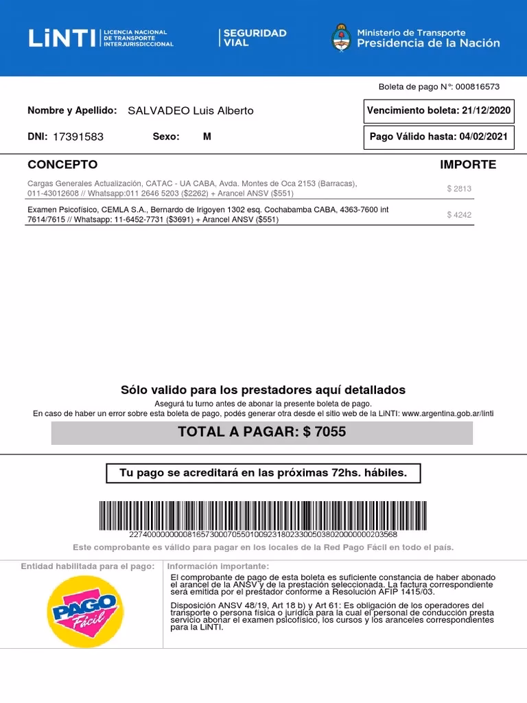 ¿Qué es la boleta LiNTI?