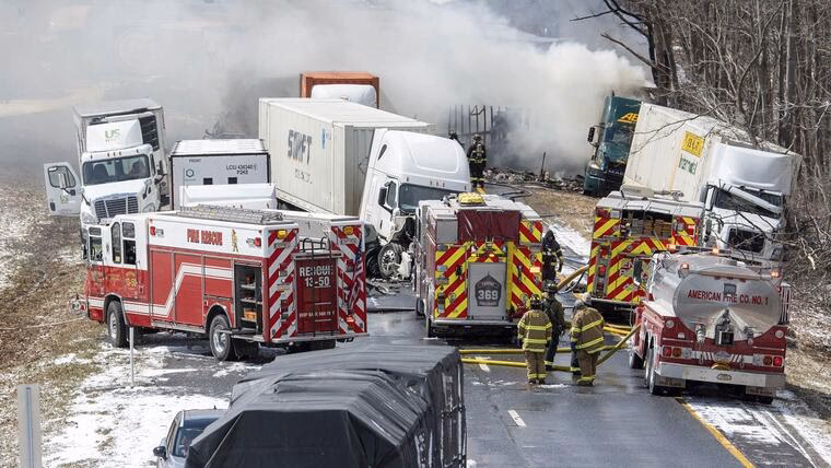 ¿Cuando es un choque en cadena, ¿quién paga?