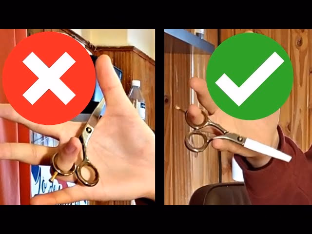 &iquest;Cu&aacute;l es la forma correcta de agarrar las tijeras para cortar el pelo?