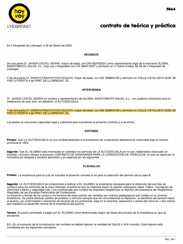 &iquest;Cu&aacute;nto dura el contrato de la autoescuela?