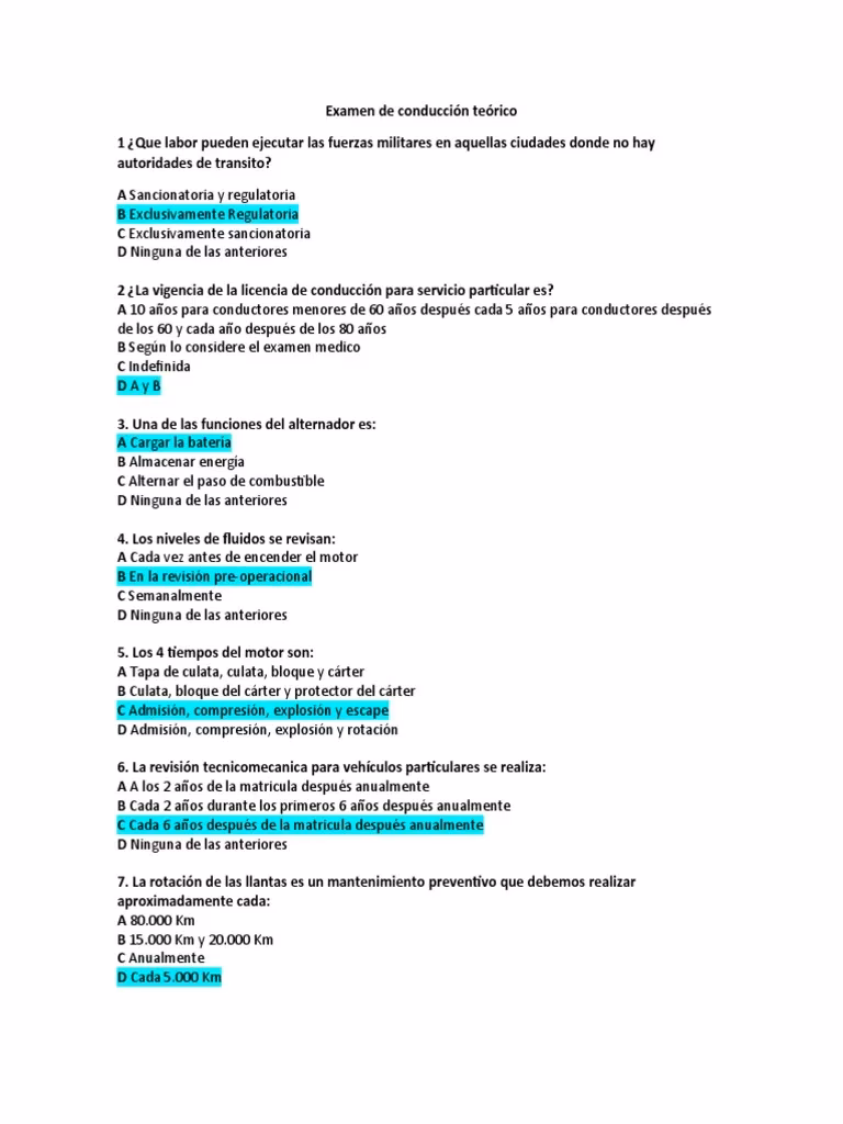 &iquest;Qu&eacute; preguntas te hacen en el examen de manejo?