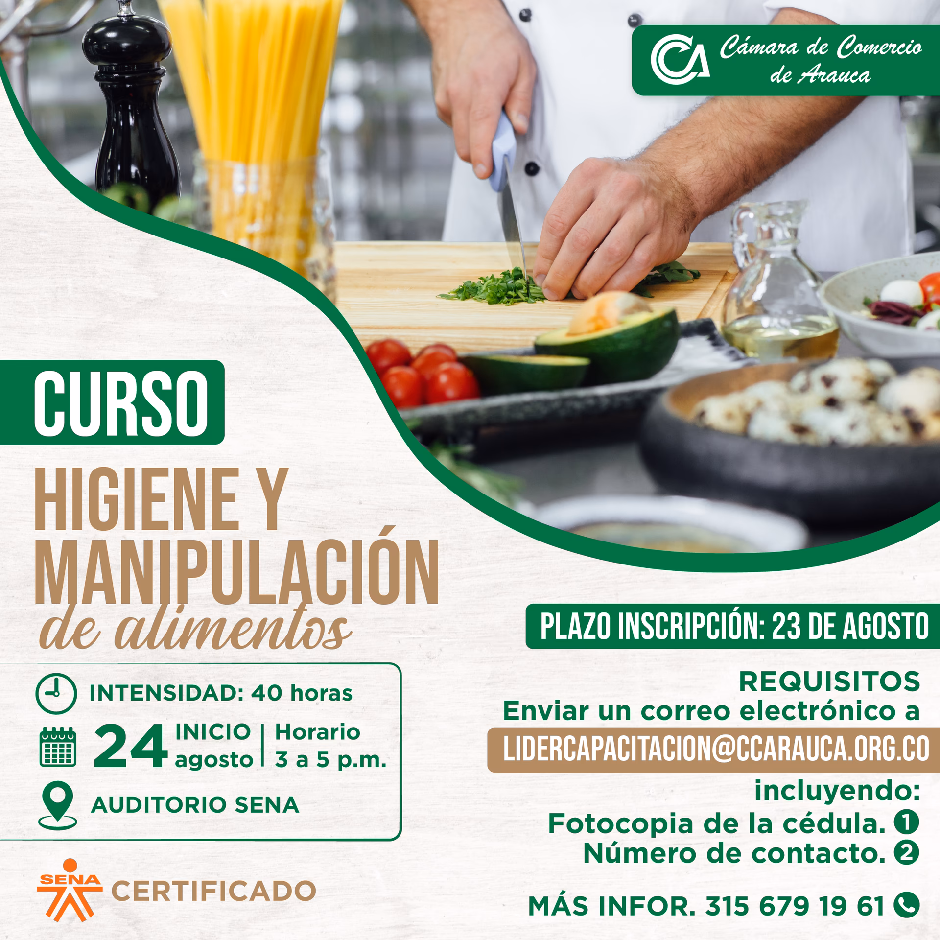 &iquest;C&oacute;mo puedo obtener el certificado para manipular alimentos?