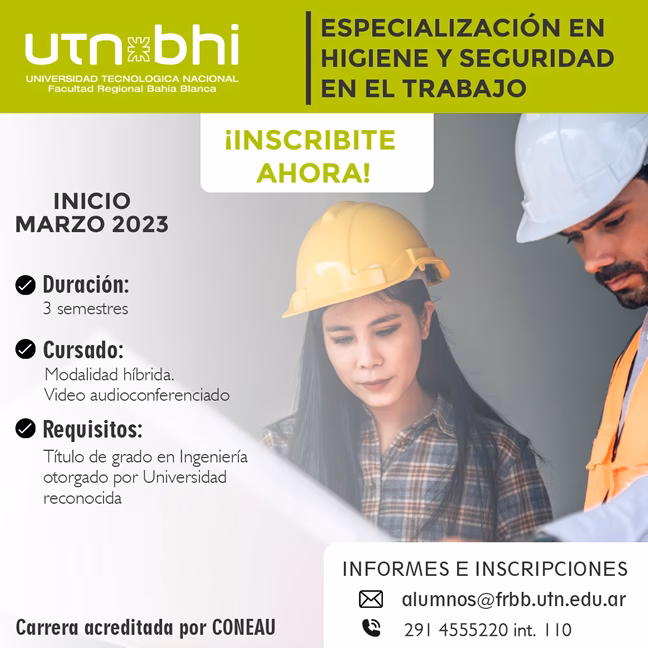 &iquest;Qu&eacute; carreras hay en la UTN Bah&iacute;a Blanca?