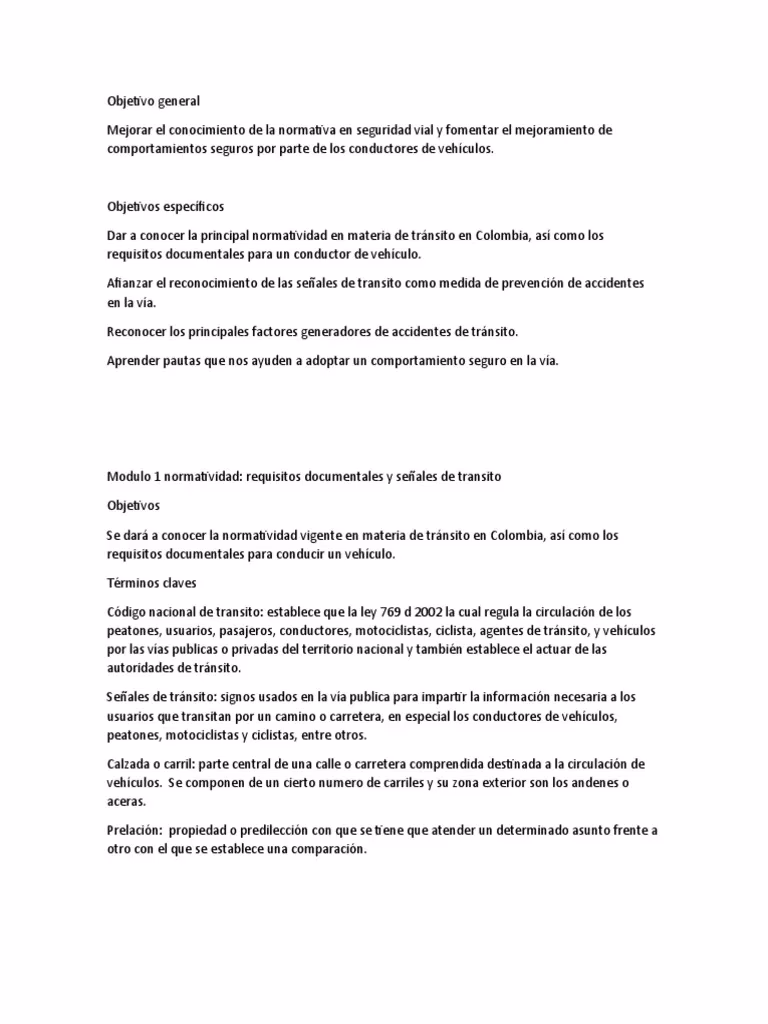 &iquest;4 objetivos de la seguridad vial?