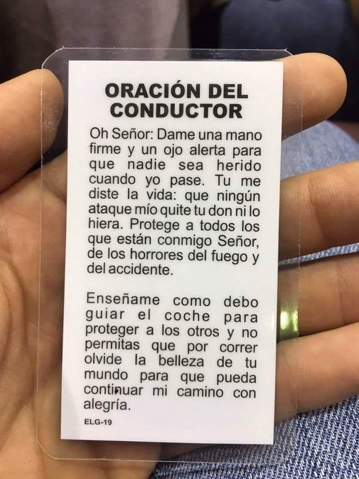 &iquest;Cu&aacute;l es la oraci&oacute;n para los conductores?