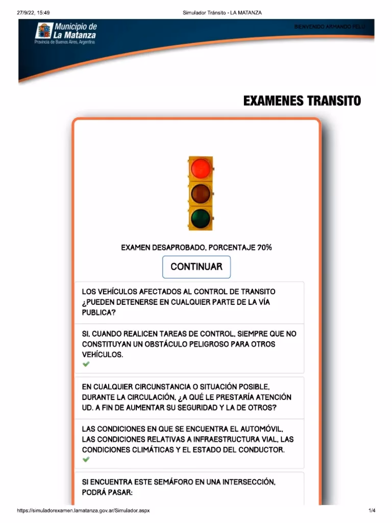 &iquest;Cu&aacute;ntas preguntas son para el examen de conducir en la matanza?