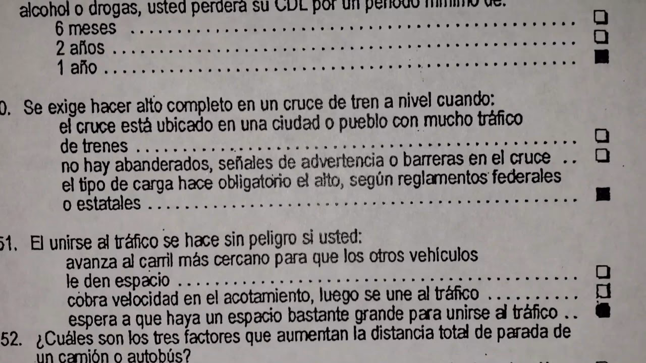 &iquest;Cu&aacute;ntas preguntas tiene el examen de conducir clase A?
